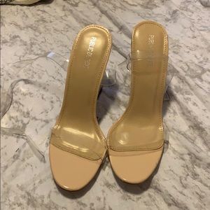 Clear heels